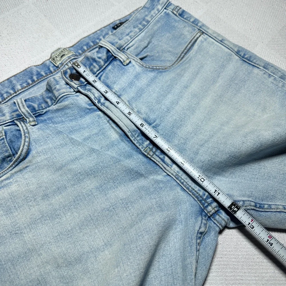 Faherty Jeans Mens 36x30 Organic Cotton Stretch Straight Leg Light Wash Blue